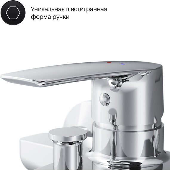 Смеситель для ванны Am.Pm Gem F90A10000, Цвет производителя: хром - 7 Смеситель для ванны Am.Pm Gem F90A10000, Цвет производителя: хром фото 7