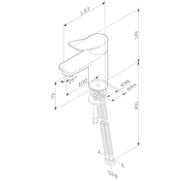 Смеситель для раковины Am.Pm X-Joy F85A02122, черный, Цвет производителя: чёрный - 12 Смеситель для раковины Am.Pm X-Joy F85A02122, черный, Цвет производителя: чёрный фото 12