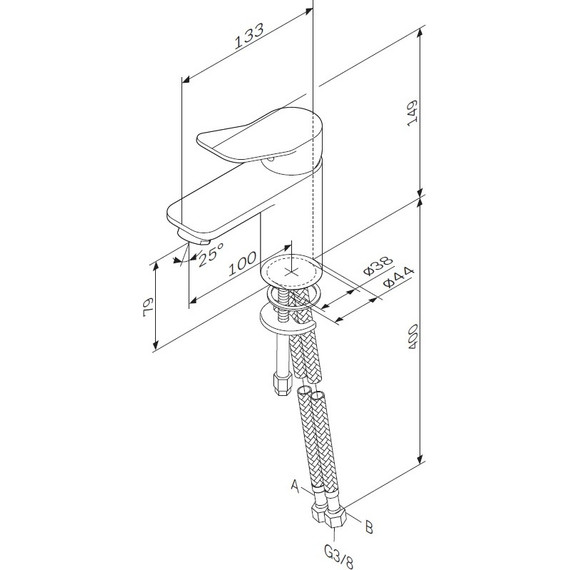 Смеситель для раковины Am.Pm X-Joy F85A02100, Цвет производителя: хром - 12 Смеситель для раковины Am.Pm X-Joy F85A02100, Цвет производителя: хром фото 12