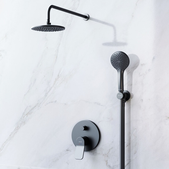 Душевая система для душа Am.Pm X-Joy FB85A1RH02, черный, Цвет производителя: чёрный - 2 Душевая система для душа Am.Pm X-Joy FB85A1RH02, черный, Цвет производителя: чёрный фото 2