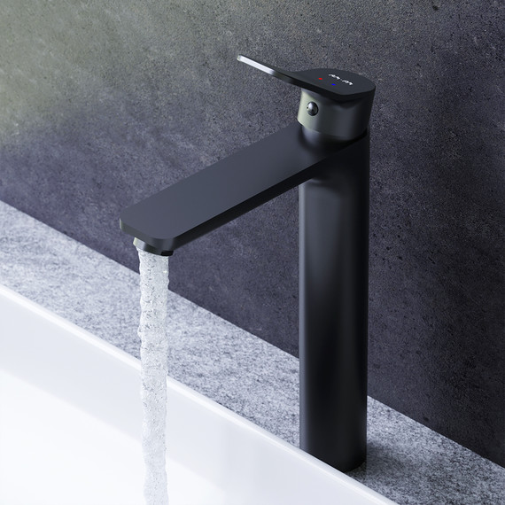 Смеситель для раковины высокий Am.Pm X-Joy F85A92022, черный, Цвет производителя: чёрный - 3 Смеситель для раковины высокий Am.Pm X-Joy F85A92022, черный, Цвет производителя: чёрный фото 3