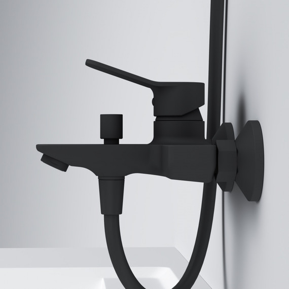 Смеситель для ванны Am.Pm X-Joy F85A10022, черный, Цвет производителя: чёрный фото 5