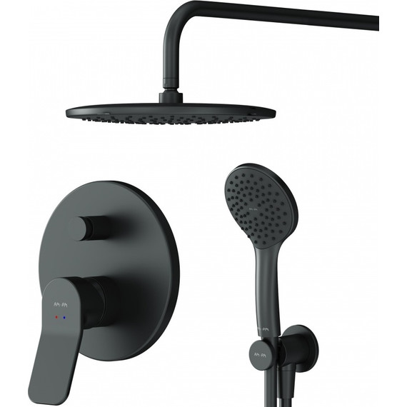 Душевая система для душа Am.Pm X-Joy FB85A1RH02, черный, Цвет производителя: чёрный - 9 Душевая система для душа Am.Pm X-Joy FB85A1RH02, черный, Цвет производителя: чёрный фото 9