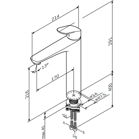 Смеситель для раковины высокий Am.Pm Like F8092000 - 12 Смеситель для раковины высокий Am.Pm Like F8092000 фото 12