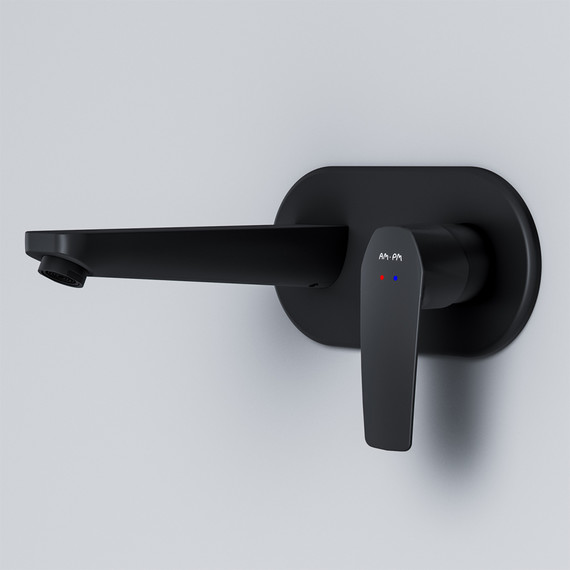 Смеситель для раковины настенный Am.Pm Gem F90A72222, чёрный, Цвет производителя: чёрный фото 5