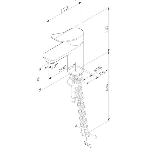 Смеситель для раковины Am.Pm X-Joy F85A02133, Цвет производителя: белый - 12 Смеситель для раковины Am.Pm X-Joy F85A02133, Цвет производителя: белый фото 12