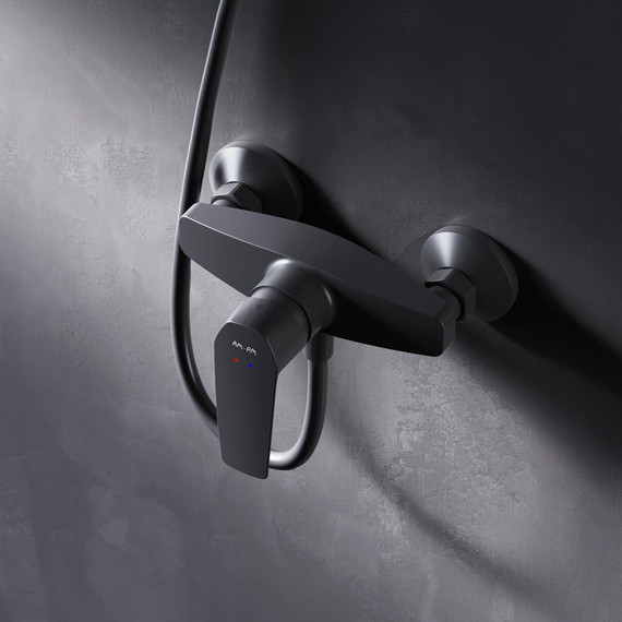 Смеситель для душа Am.Pm Gem F90A20022, черный, Цвет производителя: чёрный фото 2