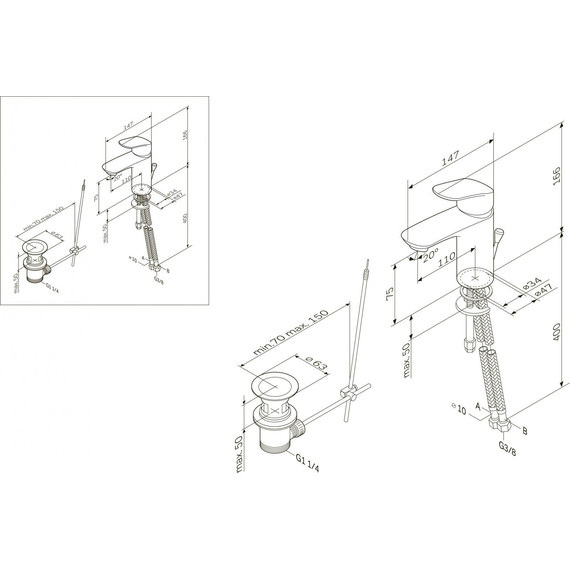 Смеситель для раковины Am.Pm Like F8092116 фото 11