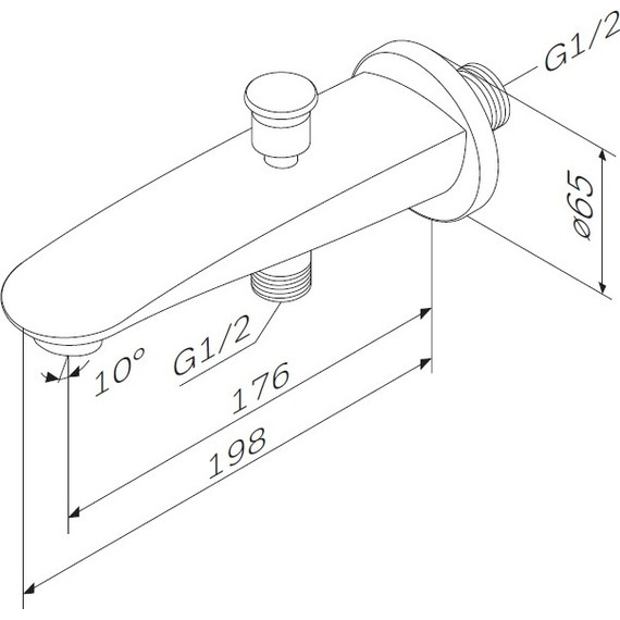 Излив для ванны Am.Pm Like F8070100 - 13 Излив для ванны Am.Pm Like F8070100 фото 13