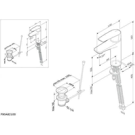 Смеситель для раковины Am.Pm Gem F90A82100 фото 12