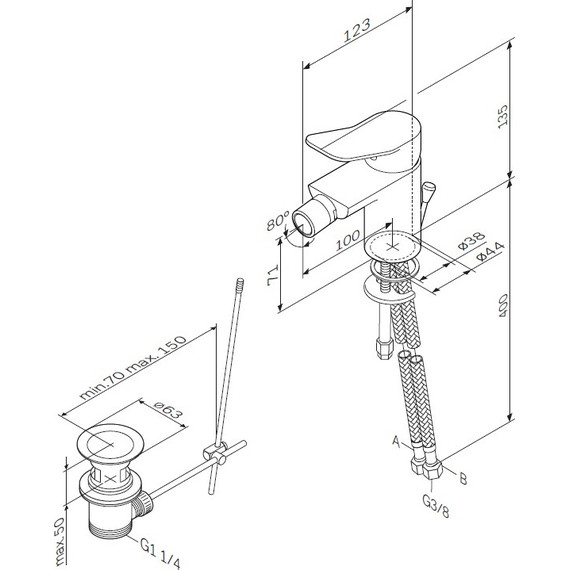 Смеситель для биде Am.Pm X-Joy F85A83100 - 8 Смеситель для биде Am.Pm X-Joy F85A83100 фото 8