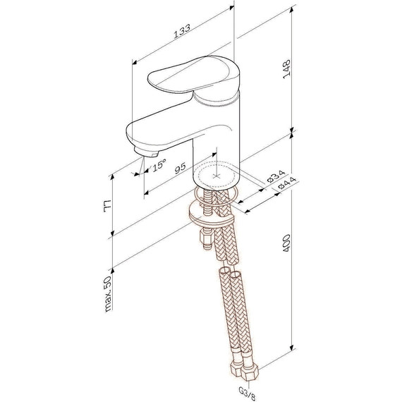 Смеситель для раковины Am.Pm Sunny F85C02100 - 12 Смеситель для раковины Am.Pm Sunny F85C02100 фото 12