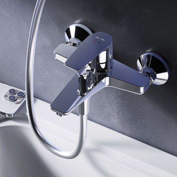 Смеситель для ванны Am.Pm Gem F90A10000, Цвет производителя: хром - 2 Смеситель для ванны Am.Pm Gem F90A10000, Цвет производителя: хром фото 2