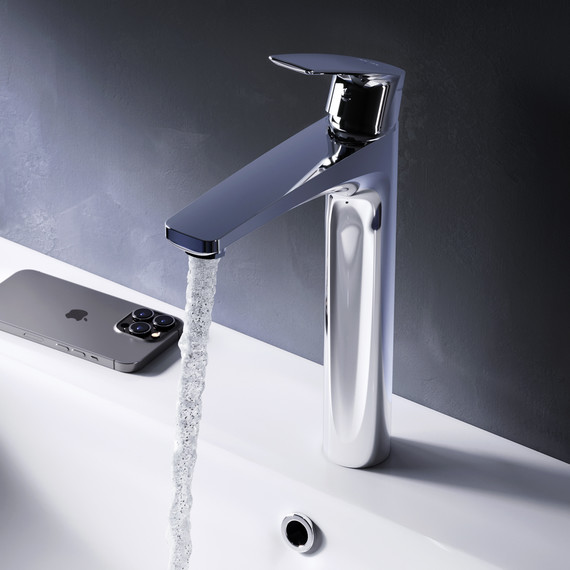 Смеситель для раковины высокий Am.Pm Gem F90A92000, Цвет производителя: хром - 3 Смеситель для раковины высокий Am.Pm Gem F90A92000, Цвет производителя: хром фото 3