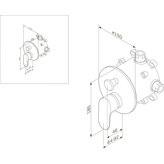 Смеситель для ванны Am.Pm Like F8085000 фото 13