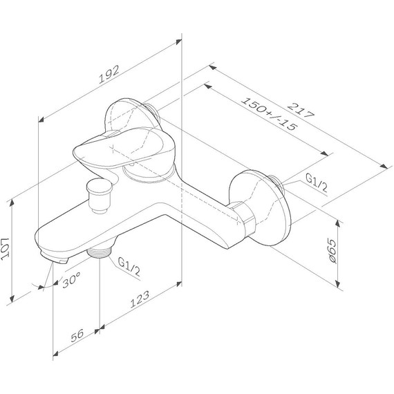 Смеситель для ванны Am.Pm Sunny F85C10000 фото 12