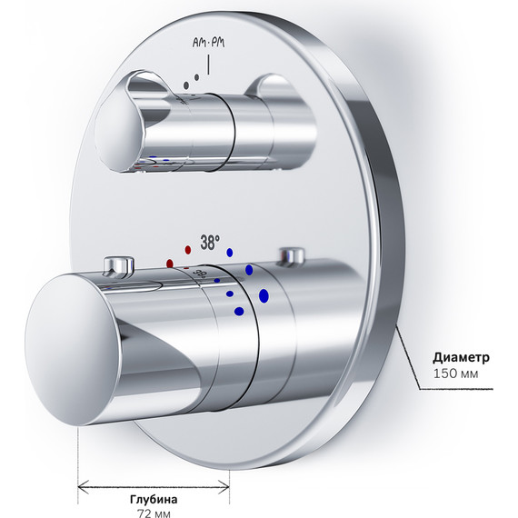 Смеситель для ванны с термостатом Am.Pm Like F8075600 фото 10