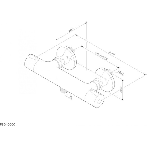 Смеситель для душа с термостатом Am.Pm Like F8040000 - 11 Смеситель для душа с термостатом Am.Pm Like F8040000 фото 11