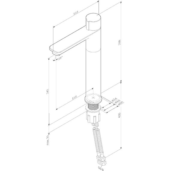 Смеситель для раковины высокий Am.Pm X-Joy TouchReel F85A92522, чёрный, Цвет производителя: чёрный - 12 Смеситель для раковины высокий Am.Pm X-Joy TouchReel F85A92522, чёрный, Цвет производителя: чёрный фото 12