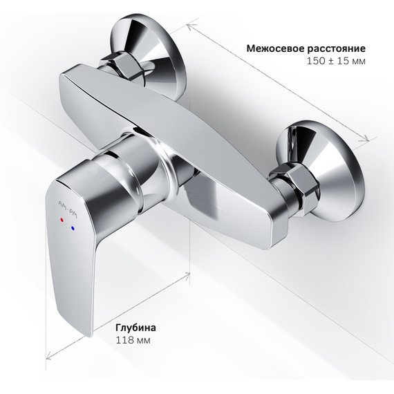 Смеситель для душа Am.Pm Gem F90A20000, Цвет производителя: хром фото 8