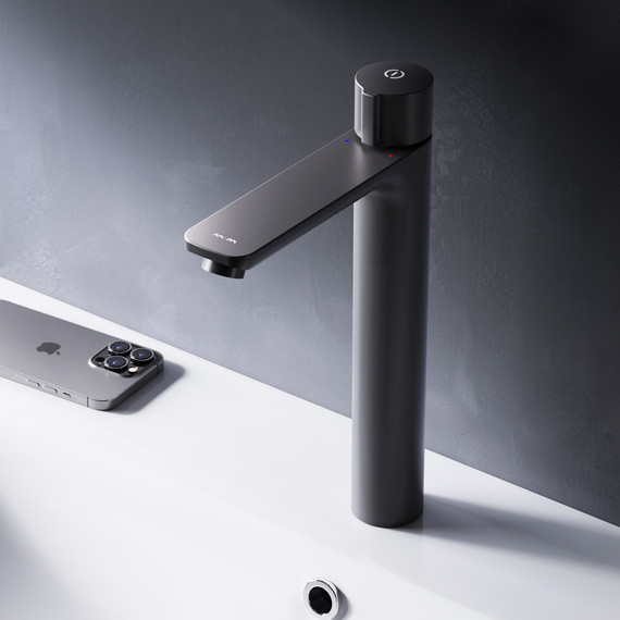 Смеситель для раковины высокий Am.Pm X-Joy TouchReel F85A92522, чёрный, Цвет производителя: чёрный - 2 Смеситель для раковины высокий Am.Pm X-Joy TouchReel F85A92522, чёрный, Цвет производителя: чёрный фото 2