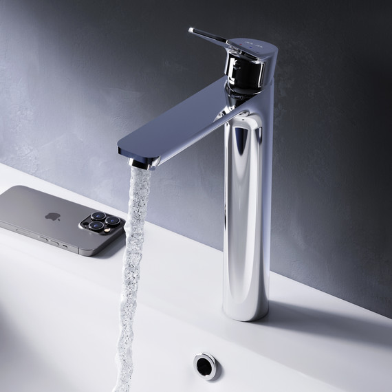 Смеситель для раковины высокий Am.Pm X-Joy F85A92000, Цвет производителя: хром - 3 Смеситель для раковины высокий Am.Pm X-Joy F85A92000, Цвет производителя: хром фото 3