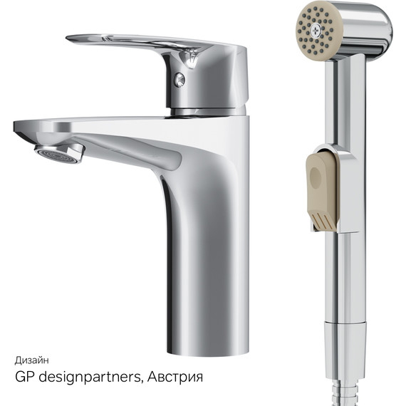 Смеситель для раковины с гигиеническим душем Am.Pm Gem F90A03000, Цвет производителя: хром фото 10