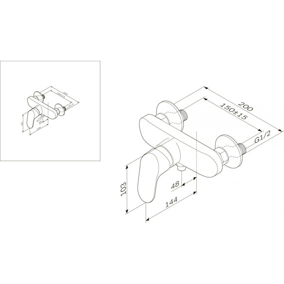 Смеситель для душа Am.Pm Like F8020016 - 11 Смеситель для душа Am.Pm Like F8020016 фото 11
