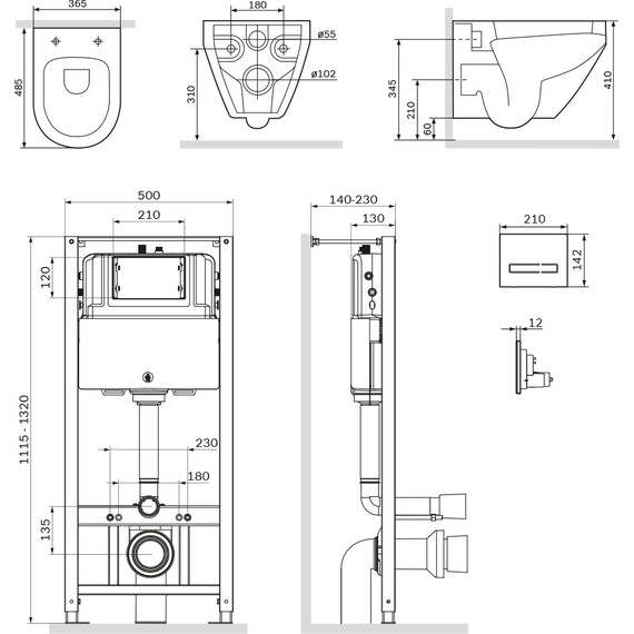 Инсталляция с подвесным унитазом Am.Pm Spirit V2.0 FlashClean IS450A38.701700 - 9 Инсталляция с подвесным унитазом Am.Pm Spirit V2.0 FlashClean IS450A38.701700 фото 9