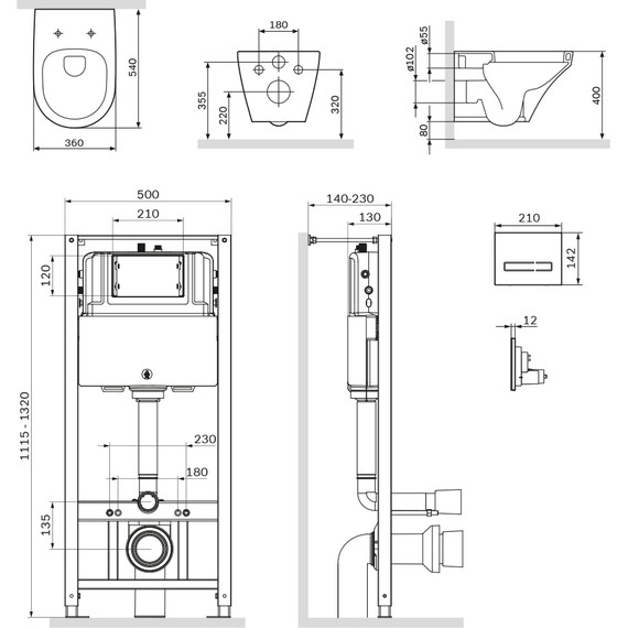 Инсталляция с подвесным унитазом Am.Pm Inspire FlashClean IS450A38.501700 - 9 Инсталляция с подвесным унитазом Am.Pm Inspire FlashClean IS450A38.501700 фото 9