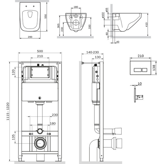 Инсталляция с подвесным унитазом Am.Pm Inspire V2.0 FlashClean IS47001.50A1700 - 9 Инсталляция с подвесным унитазом Am.Pm Inspire V2.0 FlashClean IS47001.50A1700 фото 9