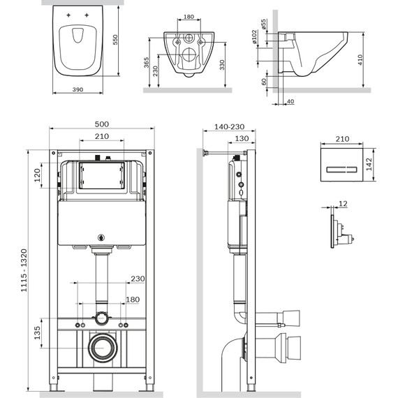 Инсталляция с подвесным унитазом Am.Pm Inspire V2.0 FlashClean IS450A38.50A1700 - 9 Инсталляция с подвесным унитазом Am.Pm Inspire V2.0 FlashClean IS450A38.50A1700 фото 9