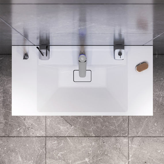 Тумба подвесная с раковиной Am.Pm Inspire 2.0 100 см M50AFHX1003GM, графит матовый фото 4