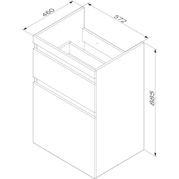Тумба с раковиной-столешницей Am.Pm X-Joy 120 см L M85AFSX0602WG (раковина M85AWPL1201WG) белый глянцевый фото 9