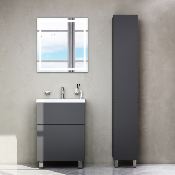 Тумба напольная с раковиной Am.Pm Gem 60 см M90FSX06022WG32, белый глянцевый, Цвет фасада: белый - 6 Тумба напольная с раковиной Am.Pm Gem 60 см M90FSX06022WG32, белый глянцевый, Цвет фасада: белый фото 6