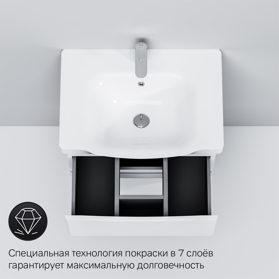 Тумба подвесная с раковиной Am.Pm Like 65 см M80FHX0652WG, белый глянцевый - 8 Тумба подвесная с раковиной Am.Pm Like 65 см M80FHX0652WG, белый глянцевый фото 8