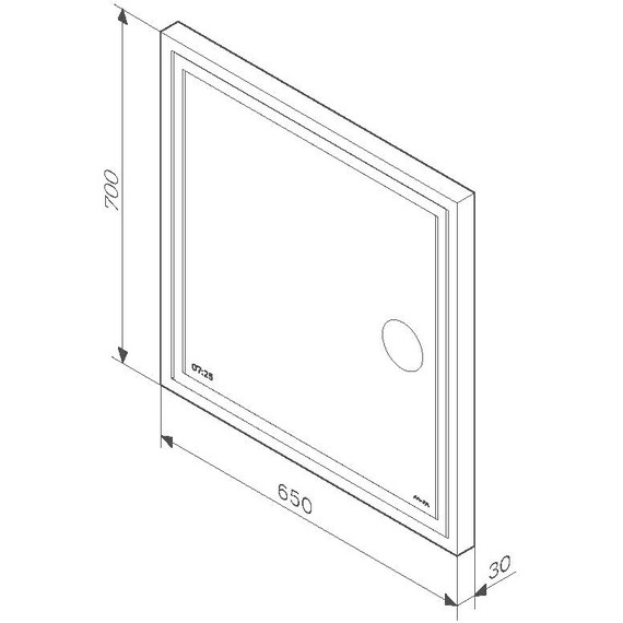 Зеркало Am.Pm Gem 65 см M91AMOX0653WG фото 7