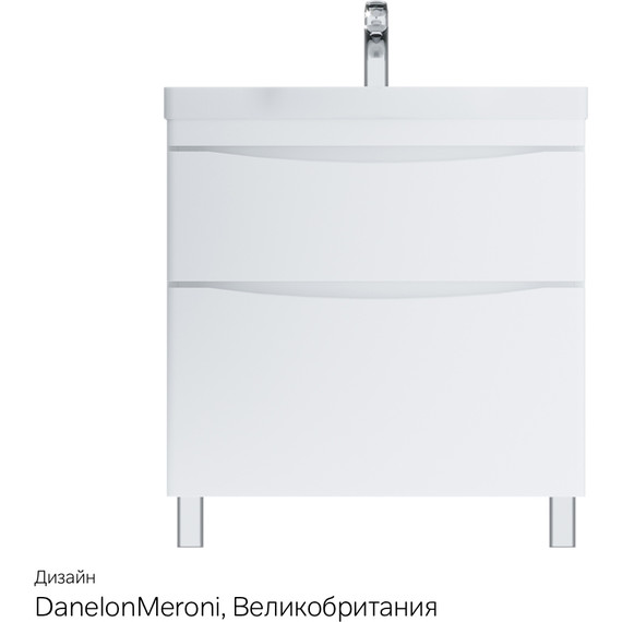 Тумба напольная с раковиной Am.Pm Like 80 см M80FSX0802WG, белый глянцевый фото 11