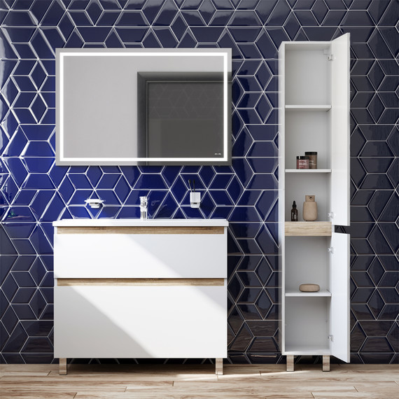 Тумба напольная с раковиной Am.Pm X-Joy 100 см M85AFSX1002WG, белый глянцевый - 6 Тумба напольная с раковиной Am.Pm X-Joy 100 см M85AFSX1002WG, белый глянцевый фото 6