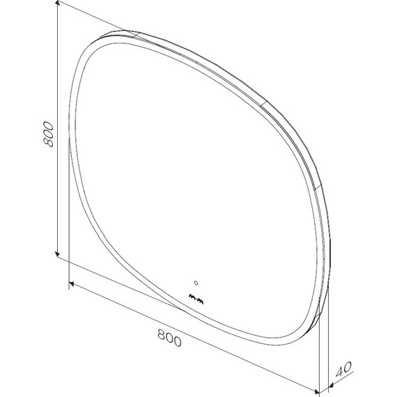 Зеркало Am.Pm 80 см M8FMOX0801WGS - 6 Зеркало Am.Pm 80 см M8FMOX0801WGS фото 6