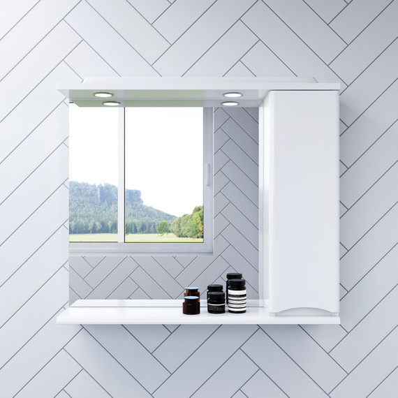 Зеркало-шкаф Am.Pm Like 65 см M80MPR0651WG, белый глянцевый фото 2