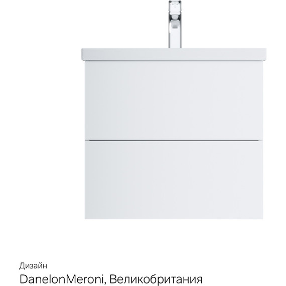 Тумба подвесная с раковиной Am.Pm Gem 60 см M90FHX06022WG, белый глянец, Цвет фасада: белый фото 14