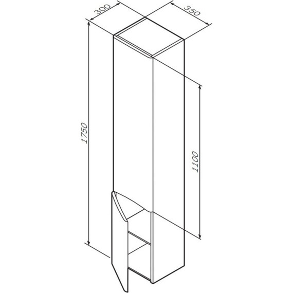 Пенал подвесной Am.Pm Like 35 см L M80CHL0356WG, белый глянцевый - 8 Пенал подвесной Am.Pm Like 35 см L M80CHL0356WG, белый глянцевый фото 8