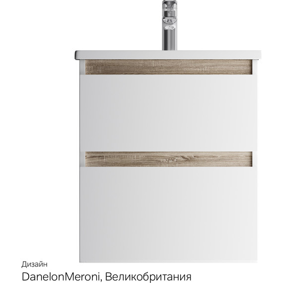 Тумба подвесная с раковиной Am.Pm X-Joy 55 см M85AFHX0552WG, белый глянцевый, Цвет фасада: белый фото 11