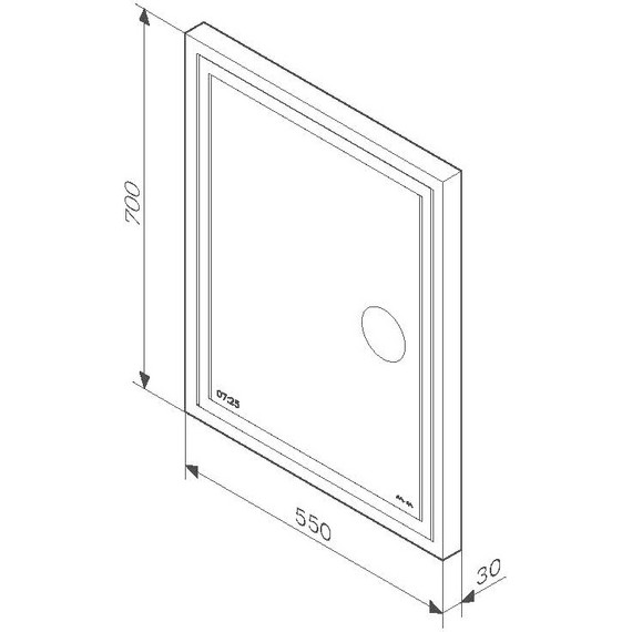 Зеркало Am.Pm Gem 55 см M91AMOX0553WG фото 7
