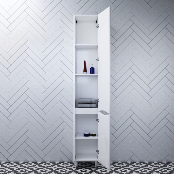 Пенал напольный Am.Pm Like 35 см R M80CSR0356WG, белый глянцевый фото 3