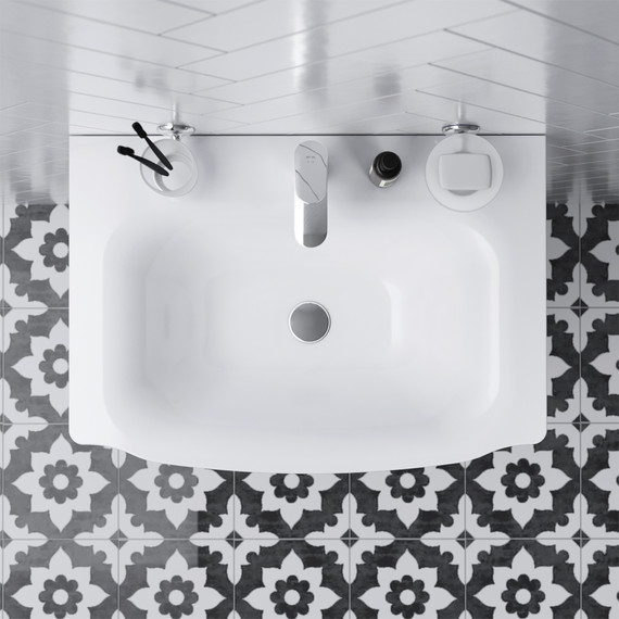 Тумба подвесная с раковиной Am.Pm Like 65 см M80FHX0652WG, белый глянцевый - 4 Тумба подвесная с раковиной Am.Pm Like 65 см M80FHX0652WG, белый глянцевый фото 4