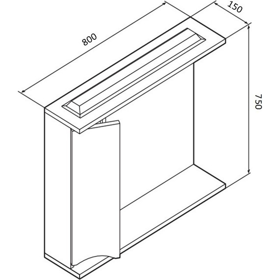 Зеркало-шкаф Am.Pm Like 80 см M80MPL0801WG, белый глянцевый - 7 Зеркало-шкаф Am.Pm Like 80 см M80MPL0801WG, белый глянцевый фото 7