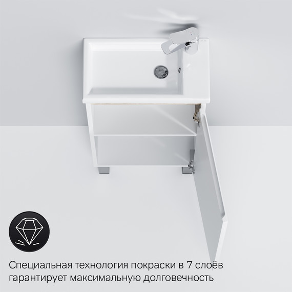 Тумба напольная с раковиной Am.Pm X-Joy 45 см M85AFSX0451WG, белый глянцевый фото 8