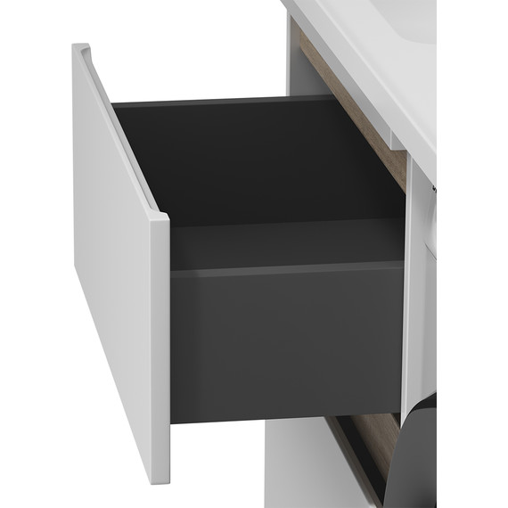 Тумба с раковиной-столешницей Am.Pm X-Joy 120 см L M85AFSX0602WG (раковина M85AWPL1201WG) белый глянцевый фото 6